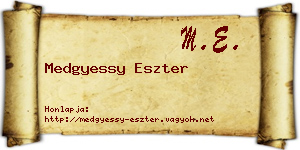 Medgyessy Eszter névjegykártya